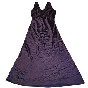 Vintage Evening Gown Whimsygoth Witchcore Witchy Goth Smocked Bodice Flowy Silky